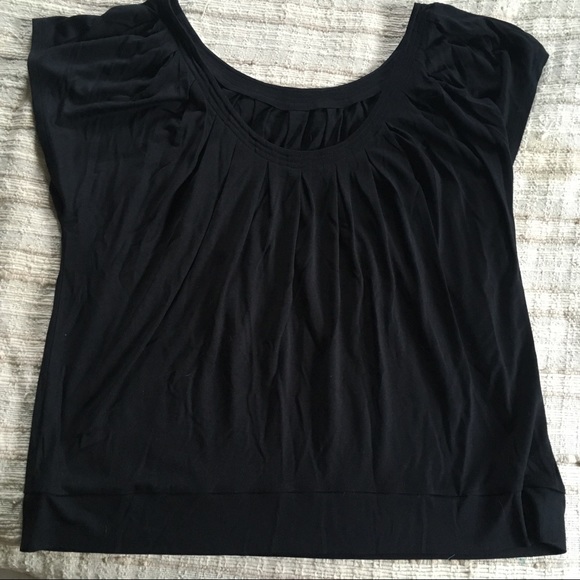 Banana Republic Black Silk Scoop-neck Blouse - Picture 4 of 5